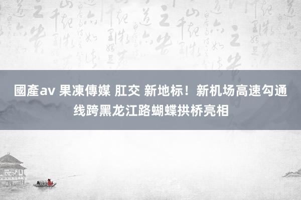 國產av 果凍傳媒 肛交 新地标！新机场高速勾通线跨黑龙江路蝴蝶拱桥亮相