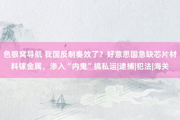 色狼窝导航 我国反制奏效了？好意思国急缺芯片材料镓金属，渗入“内鬼”搞私运|逮捕|犯法|海关